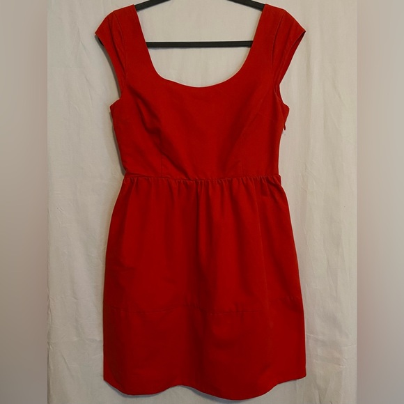 American Eagle Outfitters Women Red Sleeveless Open Back Mini Dress Size 4 - Picture 1 of 6